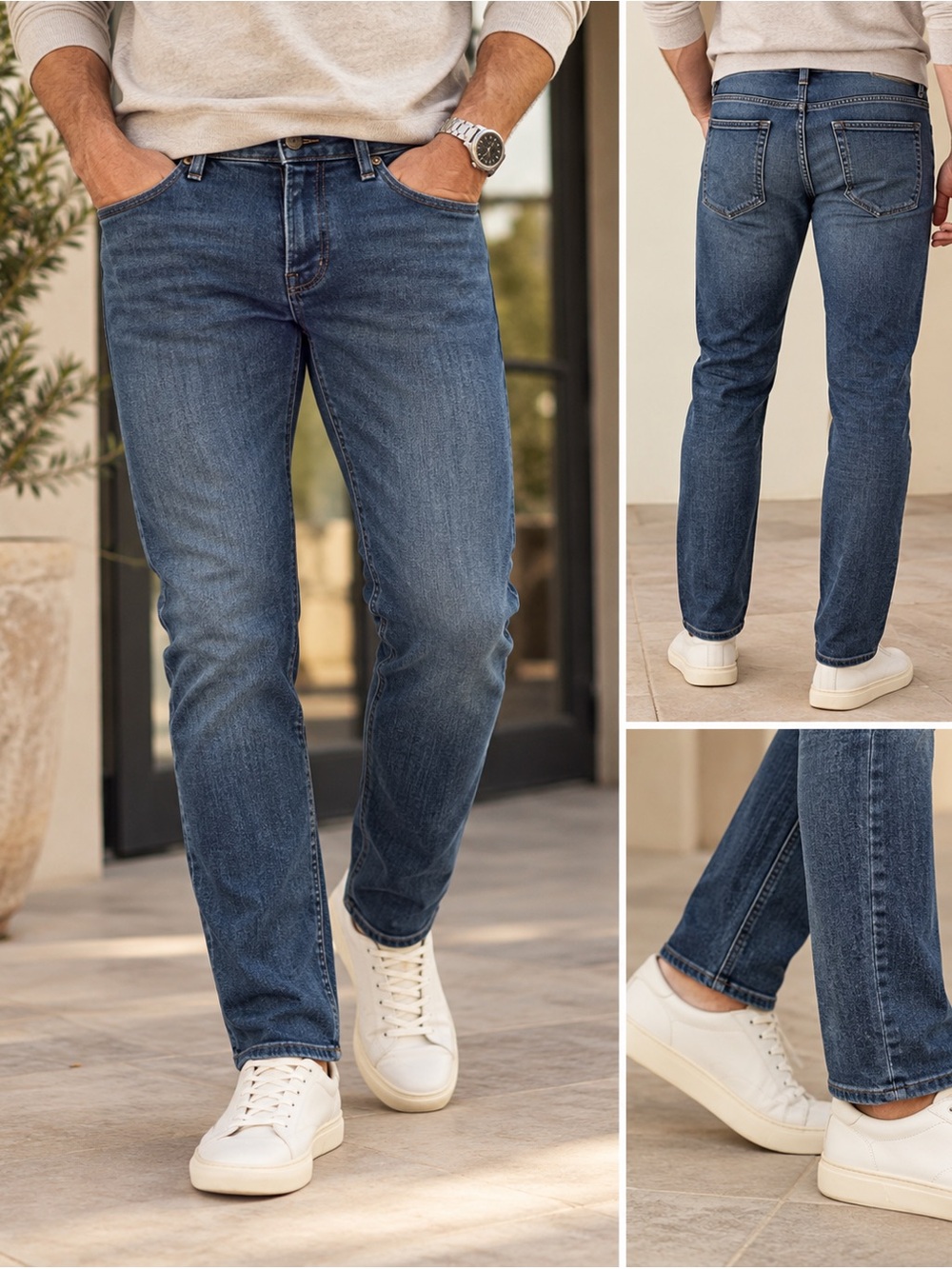 FRAME L’Homme Slim Men’s Jeans Size 30 Medium Wash Stretch Deni